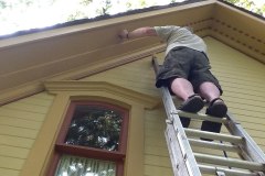 Tim-Adding-Dentils-to-Addition-Back-Wall-3-Hands-Needed-1990s