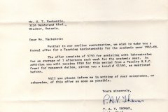 PAV-Thomas-Teaching-Assistantship-NRC-Grant - $1300-28JUN65