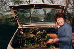 Myrna Ingalls - Caught Red-Handed with Rare Red Trilliums and Other Wild Flowers Just Snatched from Merrickville Forests ~1980s