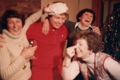 Fireplace Christening at 136 Rideau - Myrna Ingalls, Tim, Joan Beaman and Ellen Gelinas - 1980s